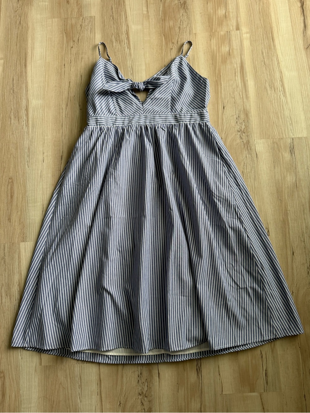 Lulu’s Blue White Striped Tie Front Sundress XL